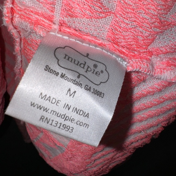 Mud Pie Mudpie Renee Yarn Dye Boho Dress Pink Size Medium - Picture 4 of 9